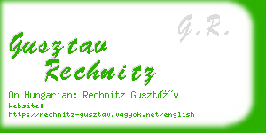 gusztav rechnitz business card